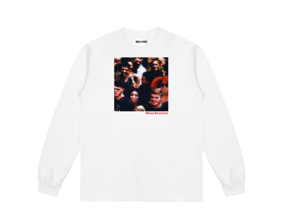Chase and Status: White Mixed Emotions Graphic Print Long Sleeve T-Shirt