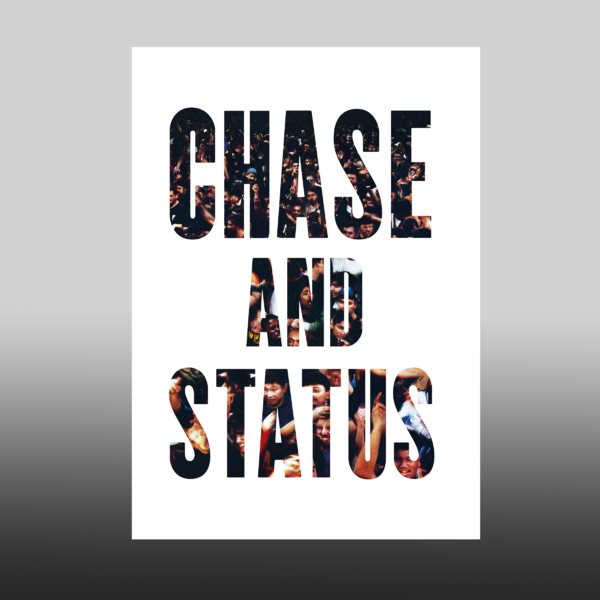 Chase and Status: Chase & Status Logo A3 Signed White Poster